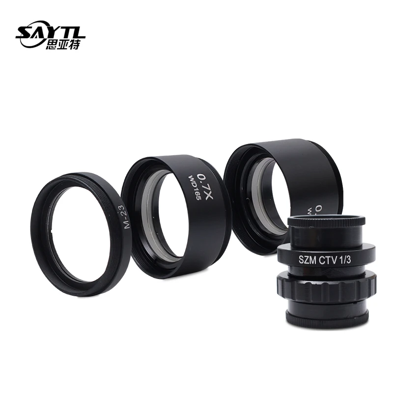 

0.5X 0.7X 1.0X Auxiliary Objective Lens 1/3 SZMCTV Adapter for Zoom Stereo Microscope Thread 48mm for trinocular microscopio