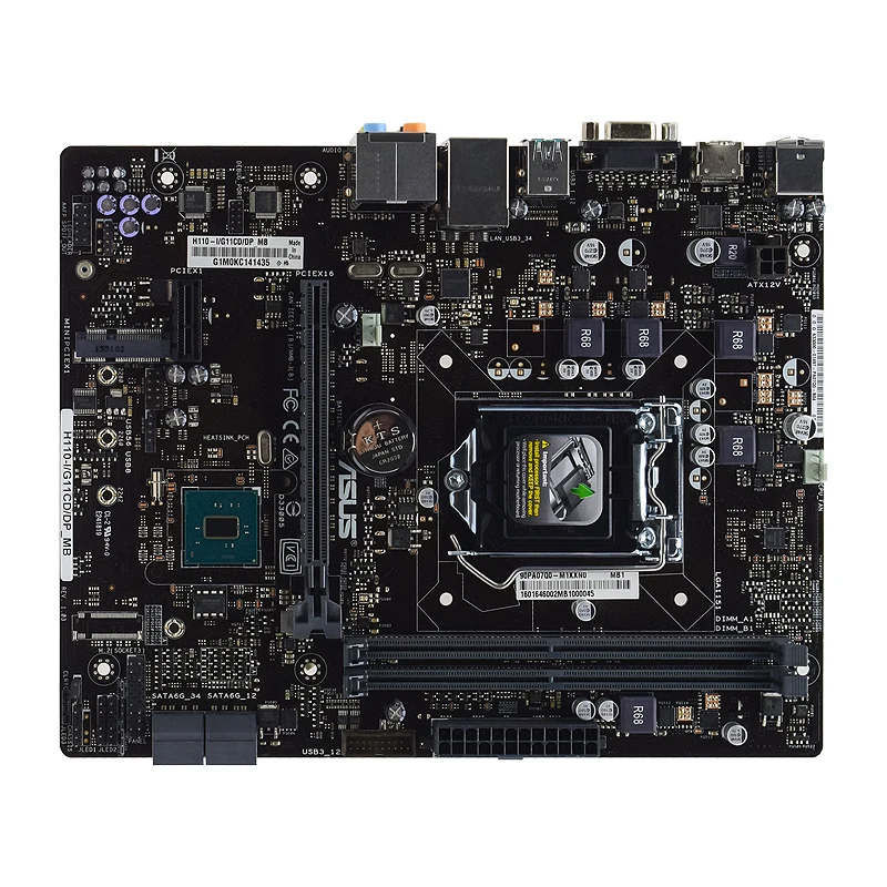 Imagem -03 - Asus-placa-mãe Intel H110 H110-i G11cd Dp_mb Lga 1151 Ddr4 32gb Usb 3.0 Atx Suporta Cpu de 7ª Geração