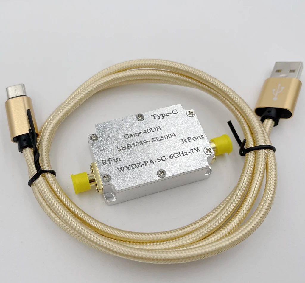 SBB5089+SE5004 5G-6GHz 2W Microwave RF Power Amplifier 40DB WYDZ-PA-5G-6GHz-2W