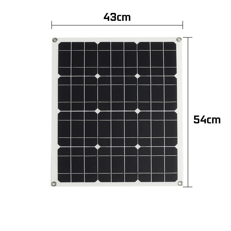 Large Solar Panel 100W 18V Portable Solar Charger Dual Output Interface Waterproof Solar Board for RV Car Boat Camping Battery