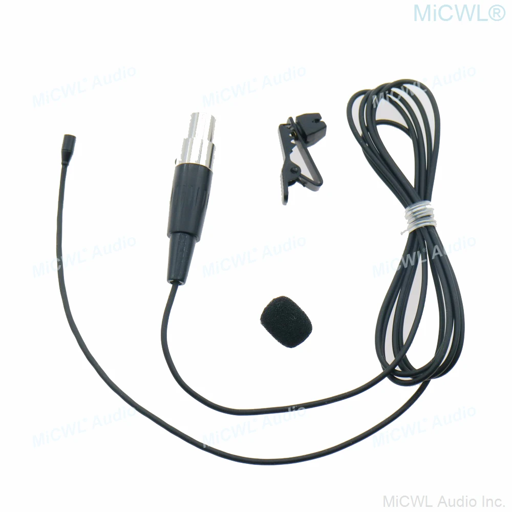 L322 Very Mini Hidden Lavalier Lapel Microphone For Shure Wireless BodyPack Clip-On Mic TA4F 4Pin Beige and Black