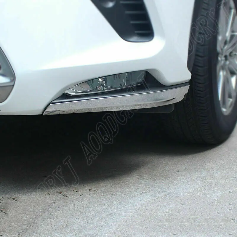 Fits For Lexus NX300 300H 2018-2021 ABS Chrome Front Bumper Corner Cover Trim anti-rub Lip Moulding Car Accessories 2PCS