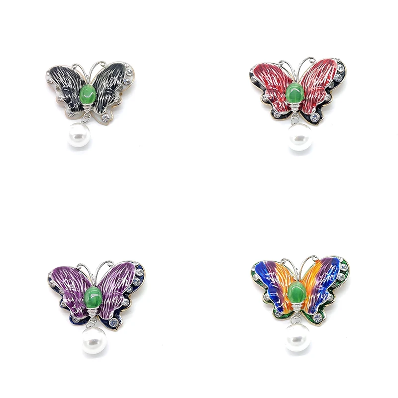 PD BROOCH Retro Literary Simple Butterfly Oil Drip Enamel Exquisite Brooch Jewelry Cute Butterfly Pins Brooches for Women