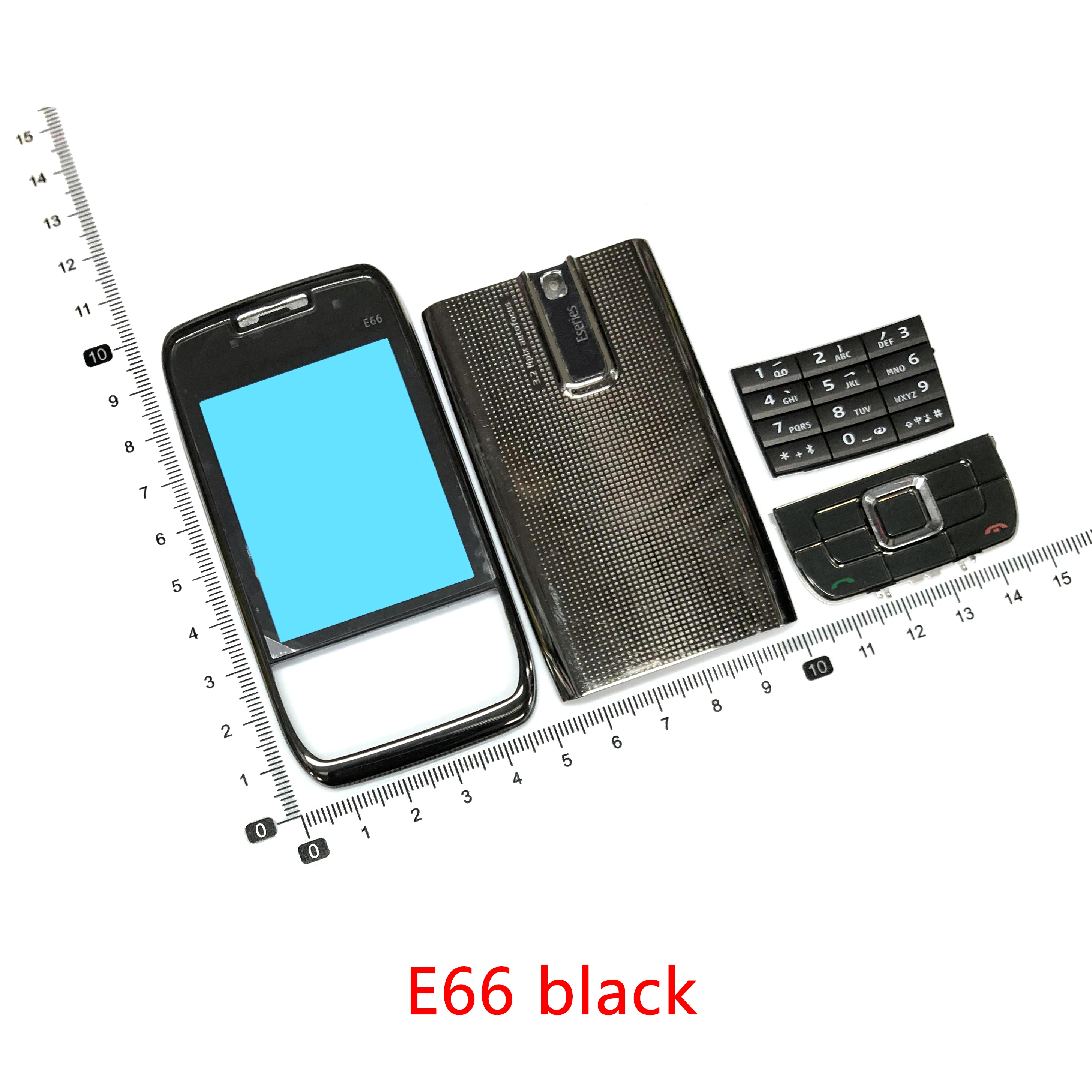 Complete front cover keyboard For Nokia E66 N73 battery back cover High quality housing Keypad