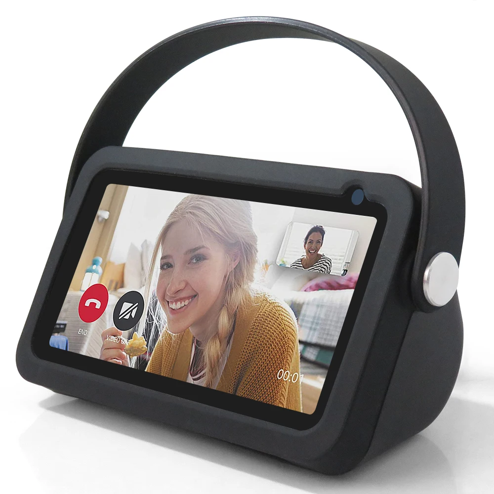 Handle Case for Echo Show 5 Protective Silicone Case For Alexa Echo Show 5 (1st&2nd) Smart Speaker Dustproof Case