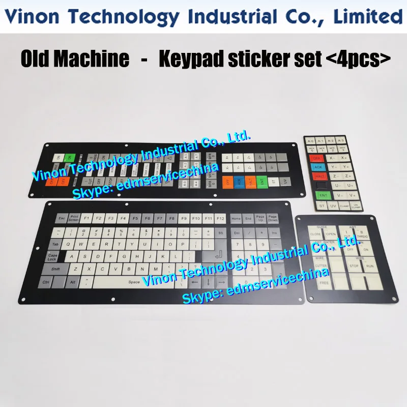 

(4pcs/set) edm Keyboard Panel Set for S odick wire edm, Keypad sticker set AQ325,AQ327,AQ535,AQ537,AQ550,AQ750,AQ360,A500,A280