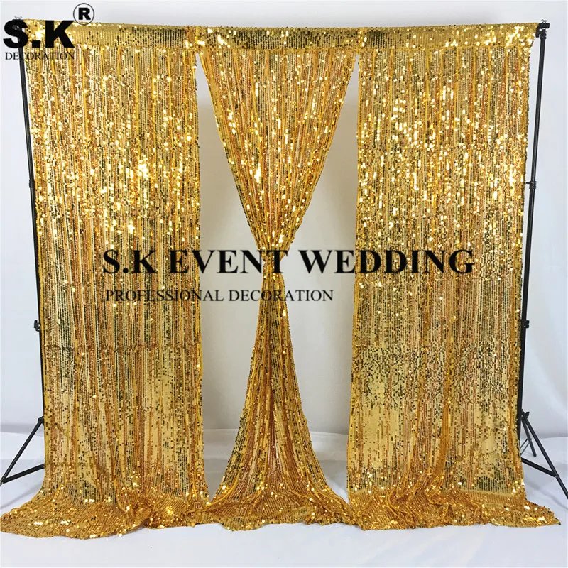 

280x280cm Sequin Backdrop Curtain Wall Stage Background Photo Booth For Wedding Banquet Event Decoration