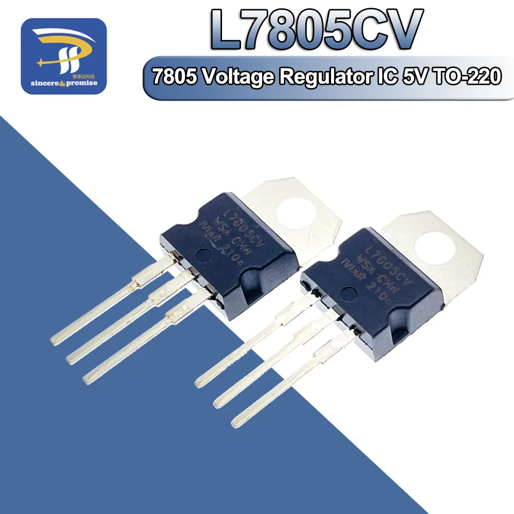 10pcs L7805CV LM7805 L7805 7805 Voltage Regulator IC 5V  TO-220 make in china