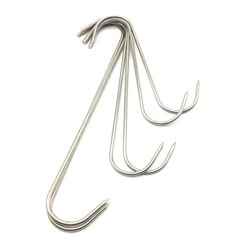 10Pcs S-Vormige Haak Multifunctionele Rvs Keuken Tool Vlees Gebraden Eend Hanger Opknoping Organisator