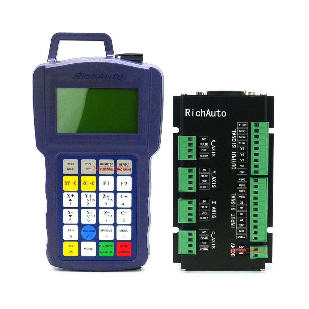 RichAuto DSP B18 4 Axis CNC Controller B18S B18E USB Linkage Motion Control System For Cnc Router Replace A18 Manual NEWCARVE