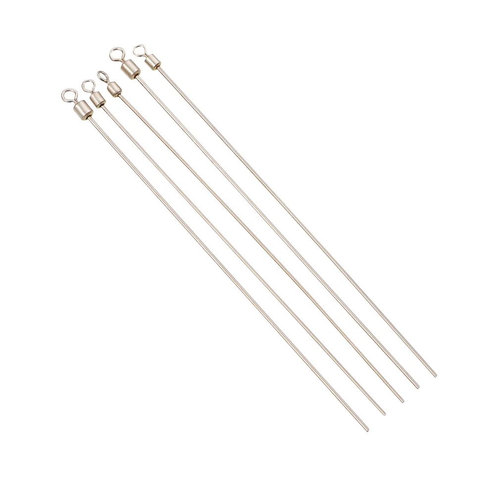 50pcs Hard Steel Wire Long Pole Fishing Swivel Stainless Steel Barrel Rolling Connector Fishing Accessories Tackle