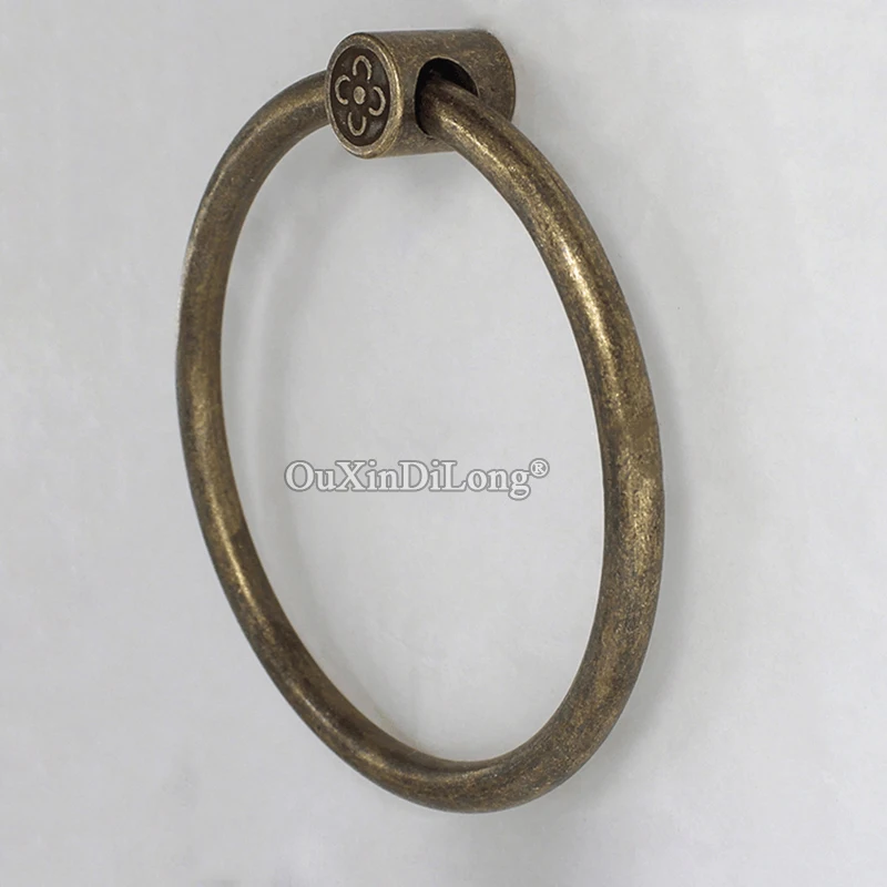 

Retro 2PCS Solid Brass Gate Door Pull Handles Cupboard Wardrobe Cabinet Pulls Handles Antique Door Pull Rings