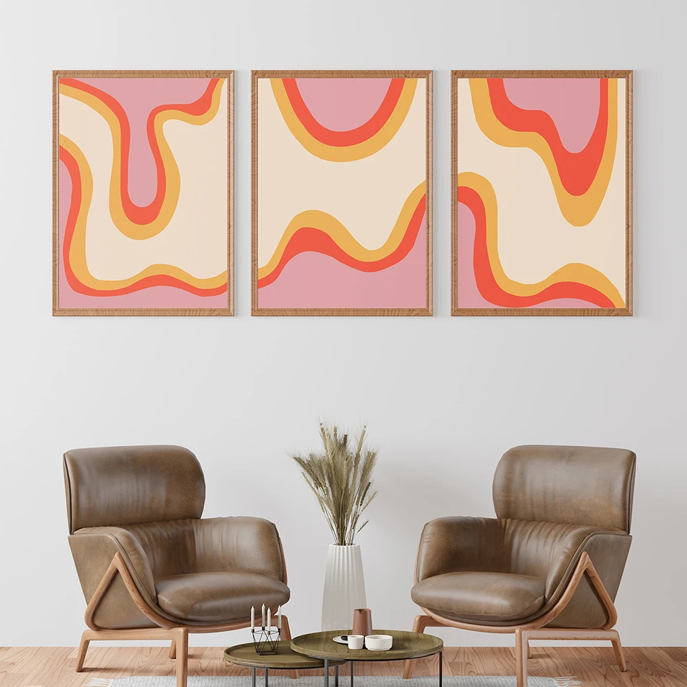 

Color Burst Art Print Gradient Color Poster Mid-century Bohemian Style Abstract Canvas Painting Modern Living Room Home Decor