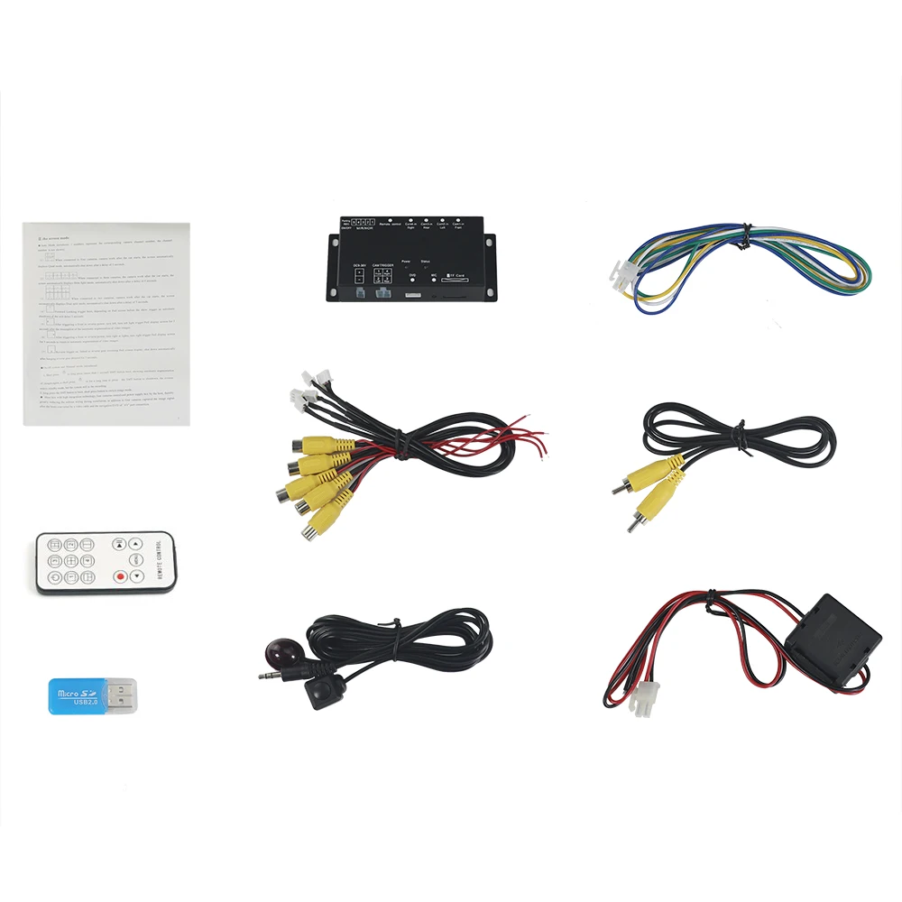 Car Video Recorder 4 Input Video Box Recording Function Supports 4 Cameras Video Front /rear /left /right /side View Camera