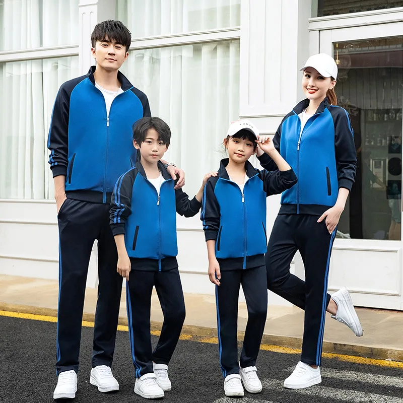 

Lovers Sport Sets Women Windproof Parent-Child Suit Sportswear Male Child 2021 New Family Team Tracksuit Autumn Gym Clothing