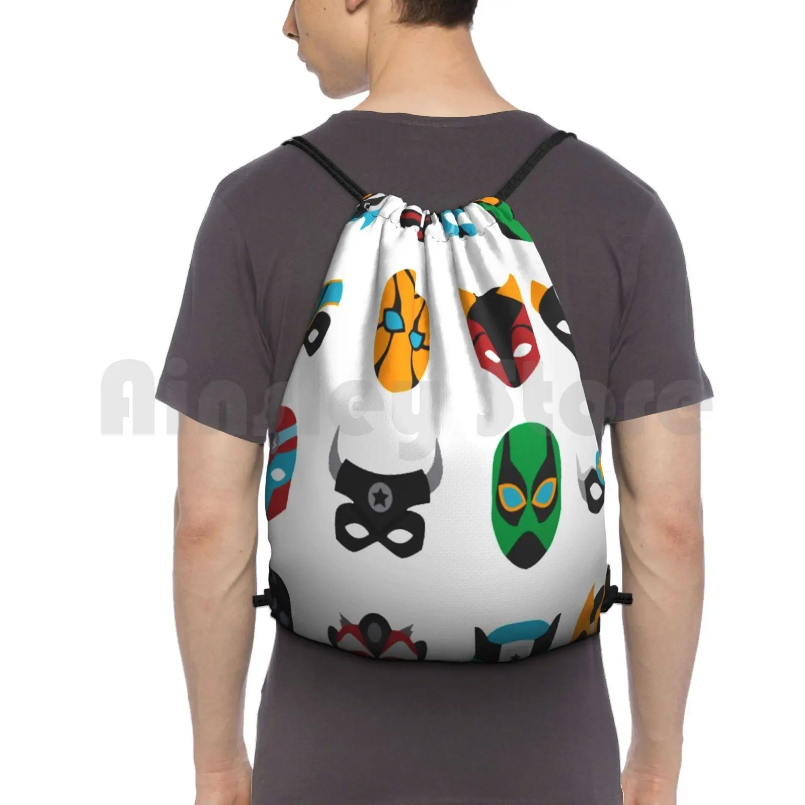

Superhero Backpack Drawstring Bag Riding Climbing Gym Bag Superhero Super Hero Hero Hero Super Hero My Hero Spider Hero For