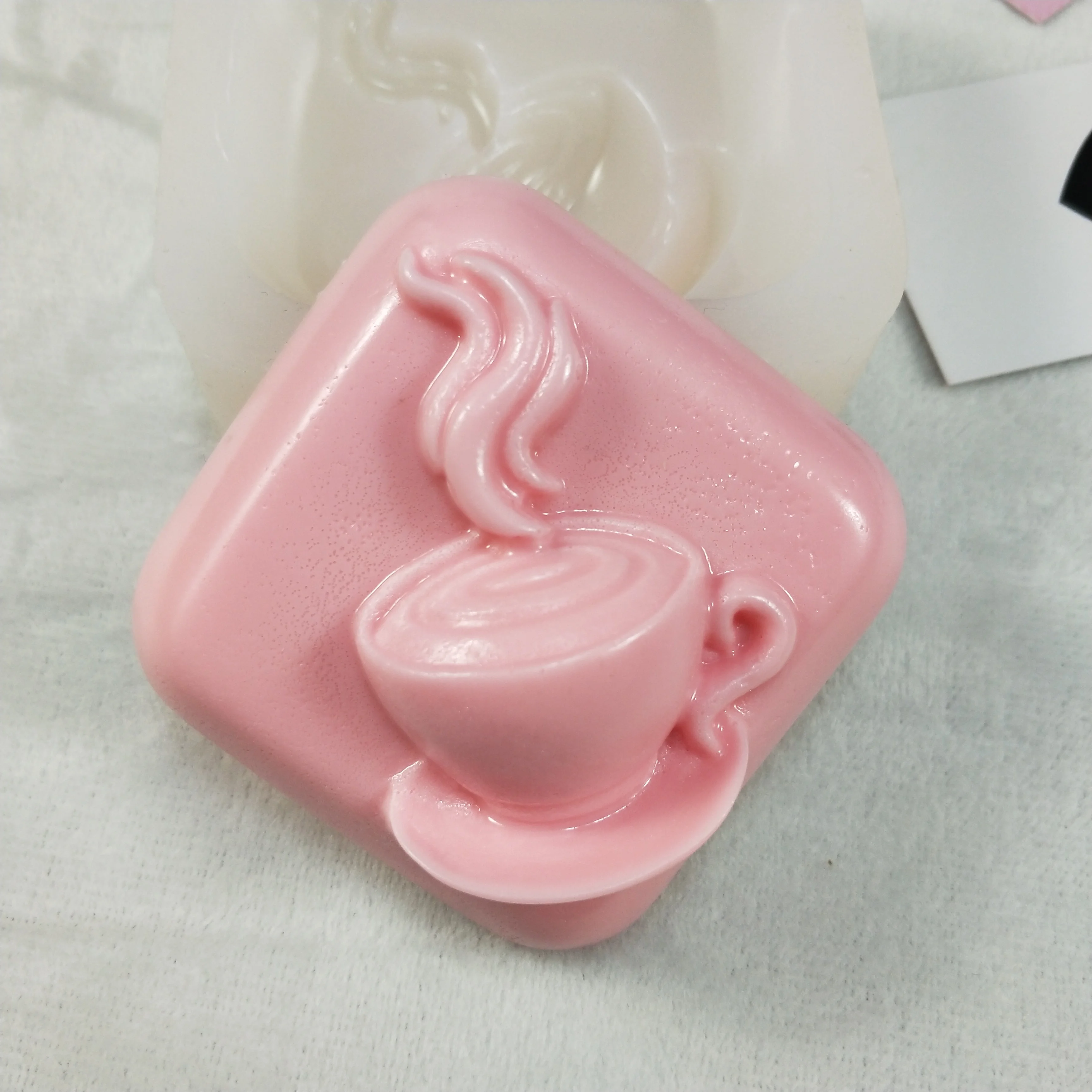 QT0243 PRZY Flavored Milk Tea Cup Mold Silicone Milk Tea Cup Square Soap Molds Clay Resin Gypsum Chocolate Candle Mold Moulds