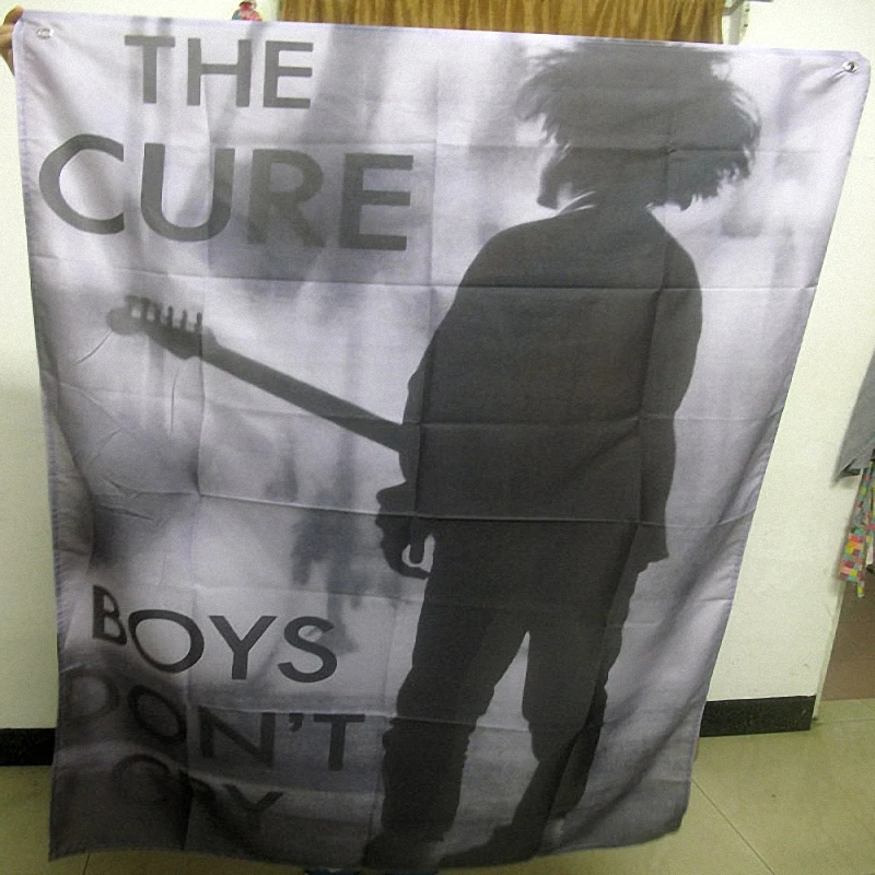 

The Cure! rock band poster banner 4 holes hanging flags 56X36 inches Games billiards hall decor wall background