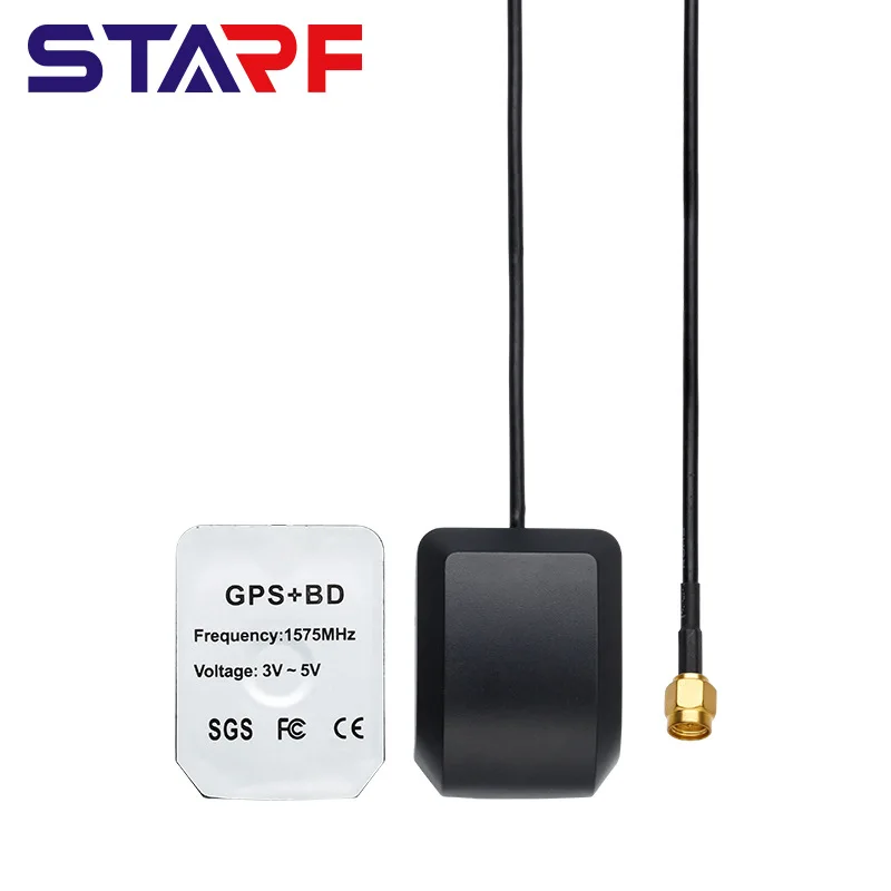 

Beidou BD + GPS Dual-Mode Satellite Positioning Bus Intelligent Terminal Antenna SMA Straight Male Line length 3M RG174