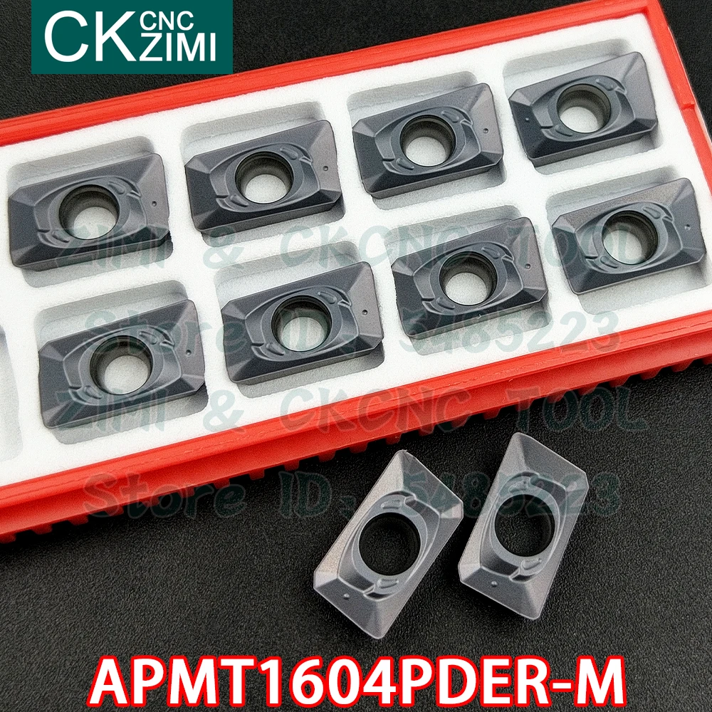 Imagem -02 - Apmt 1604 Pder m Inserções de Carboneto de Ombro Inserções de Trituração Ferramentas Cnc Torno de Metal Ferramentas Indexáveis para Aço Apmt1604pder-m Zm2125