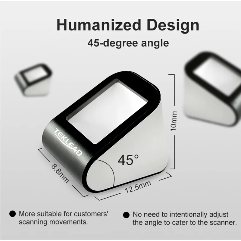 QR Code Reader Mobile Payment Desktop Auto Induction Barcode scanner with USB port design for scan phone screen