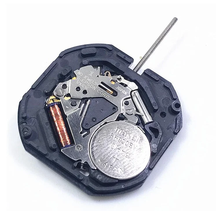 Vx43e Quartz Horloge Uurwerk Met Dag Datum Stam & Batterij Voor Seiko 7n43a V343 V348 V743 Y143 Vervangende Reparatie Accessoires