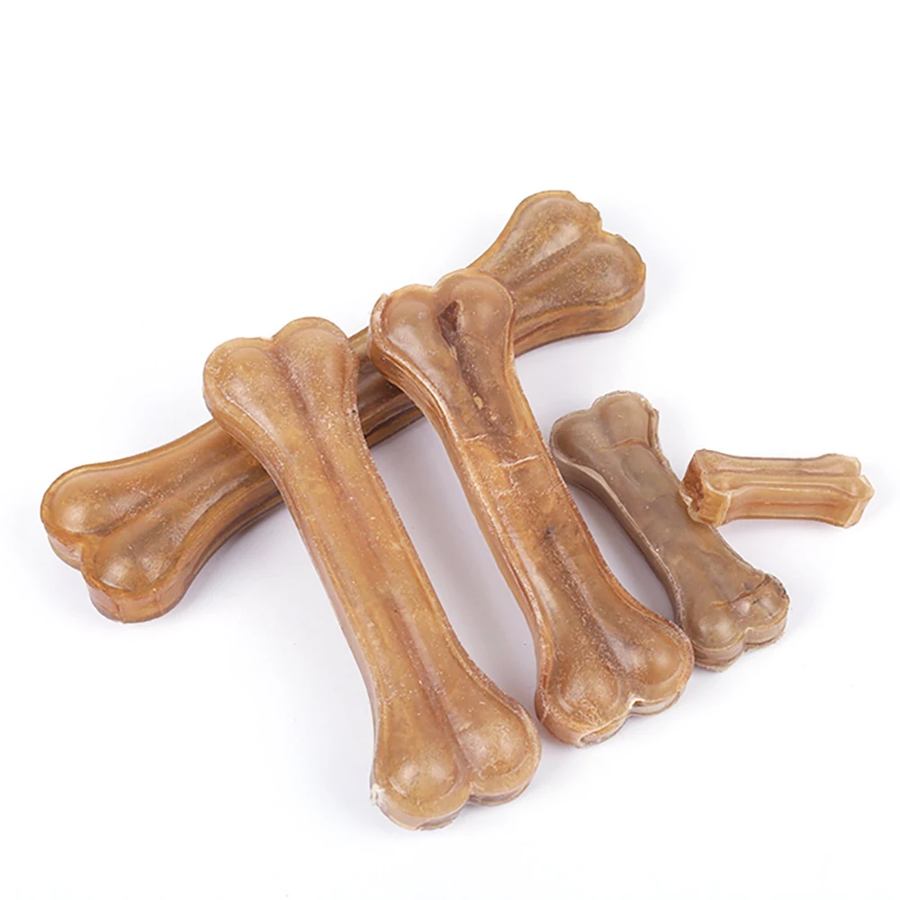 2021 New Dog Toys Bones Pet Chew Toothbrush Small Large Dogs Cowhide Treats Puppy Chewing Bone Toy For Dental Care Accessories