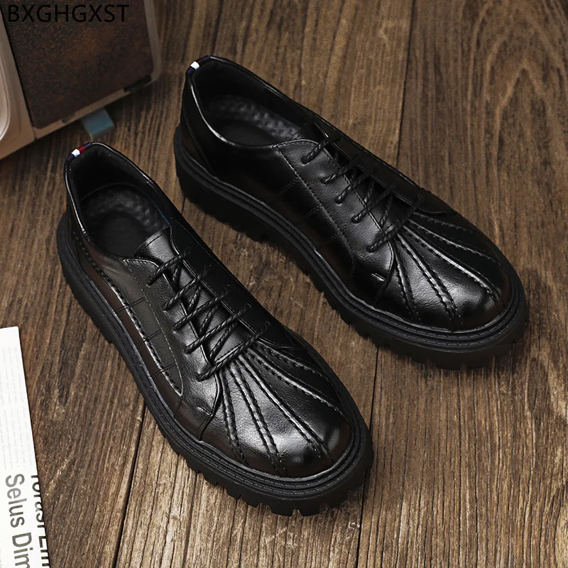 Platform Men Dress Shoes Leather Fashion Party Shoes for Men 2026 Luxury Designer Shoes Men High Quality Zapatos Hombre Sapato