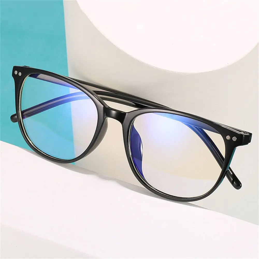 Ease Eye Strain Anti Blue Light Round Frame Blue Light Blocking Glasses Nerd Eyeglasses Office Eyewear Computer Glasses