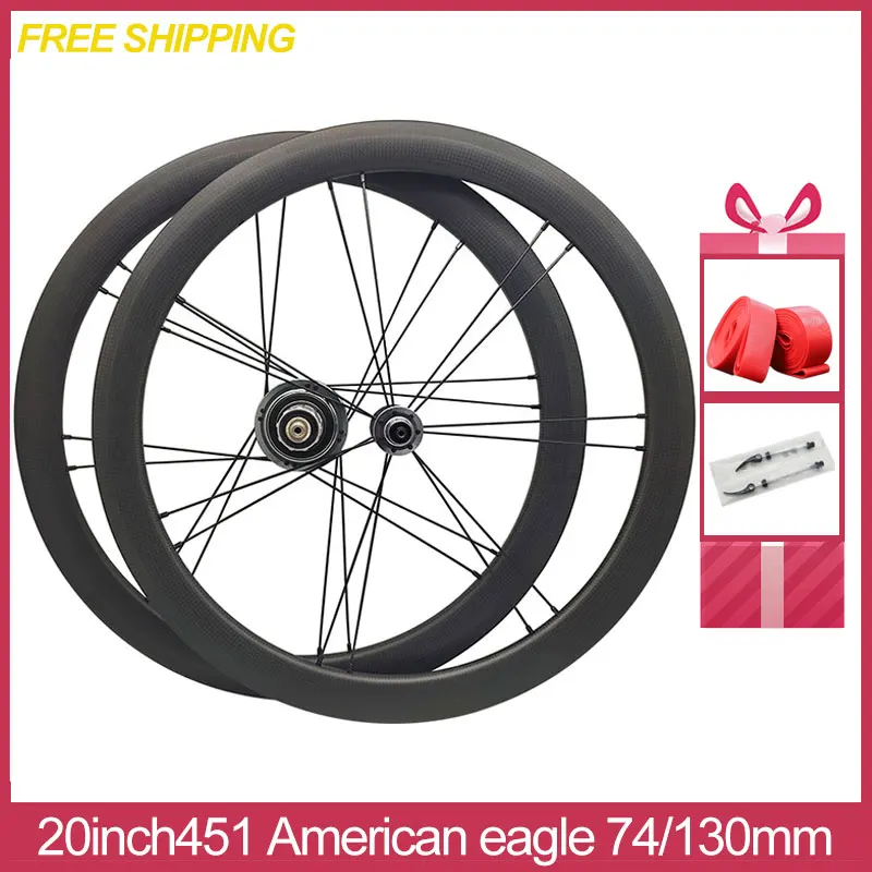 

SEMA American Eagle Hub 11speed Hot Light Weight 20inch 451 Depth 35mm V Brake 74/130mm Carbon Wheel Tern Bicycle Parts