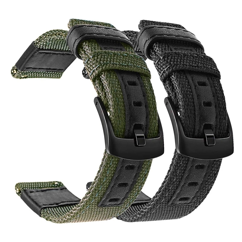 Quick Release Nylon Watchband For Samsung Galaxy Watch 46mm SM-R800 Band Stainless Steel Strap For Samsung 42 SM-R810 Wristband