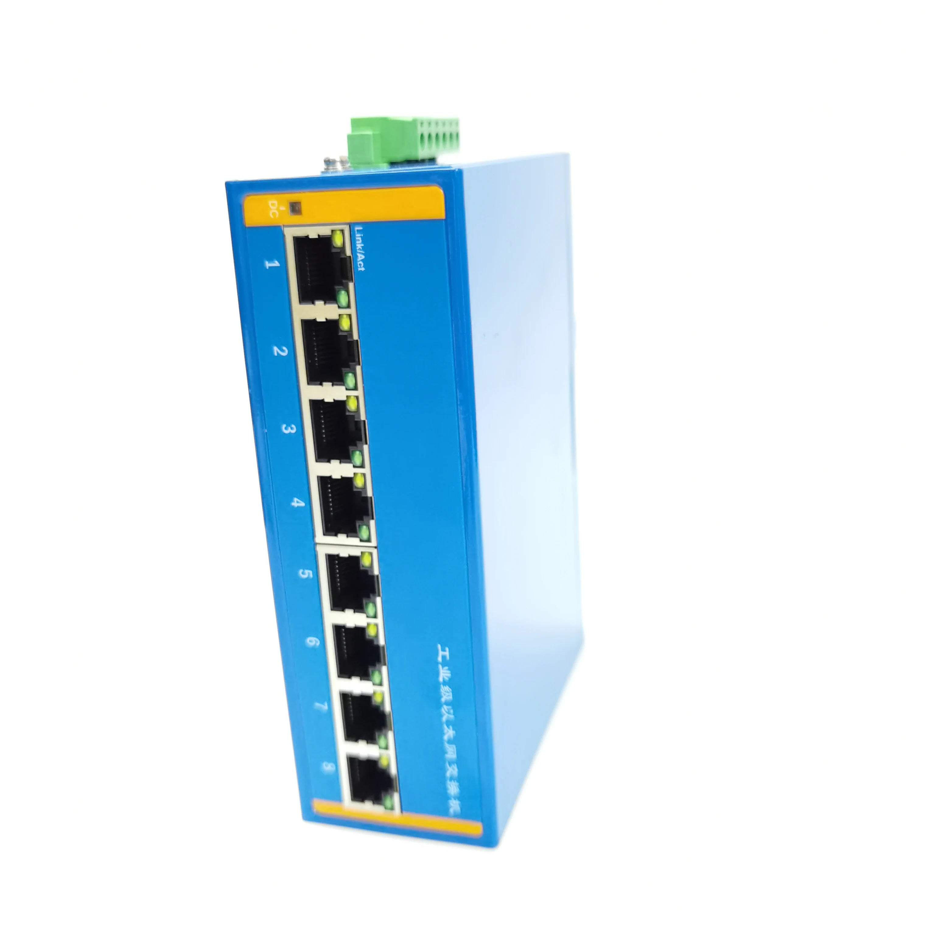 

8-port industrial Ethernet switch POE power supply optional wide pressure rail installation 5port Gigabit 100M electrical port