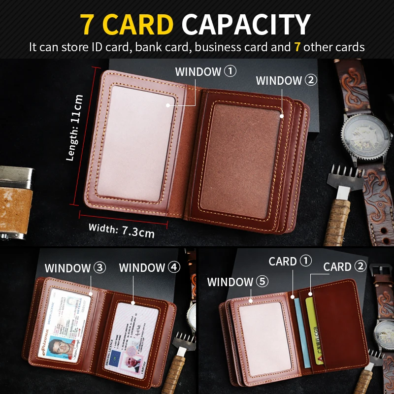 Vintage Genuine Leather Driver License Holder Wallet Unique Design Credit Card Slot Auto Document Pouch Coin Purse Short Wallets