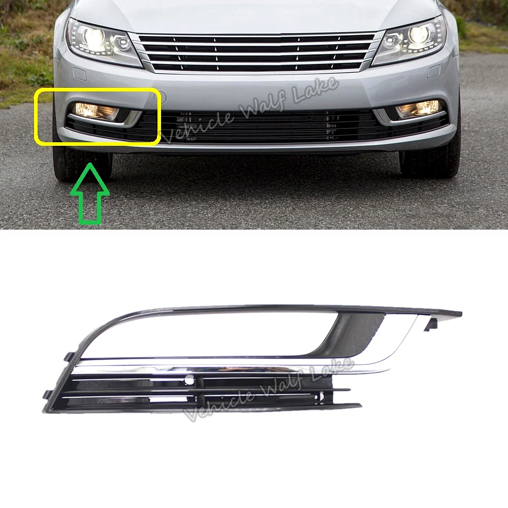 

Right Side Fog Lamp Grille For Passat CC 2012 2013 2014 2015 2016 2017 Car-Styling Front Bumper Fog Lamp Light Grille Cover