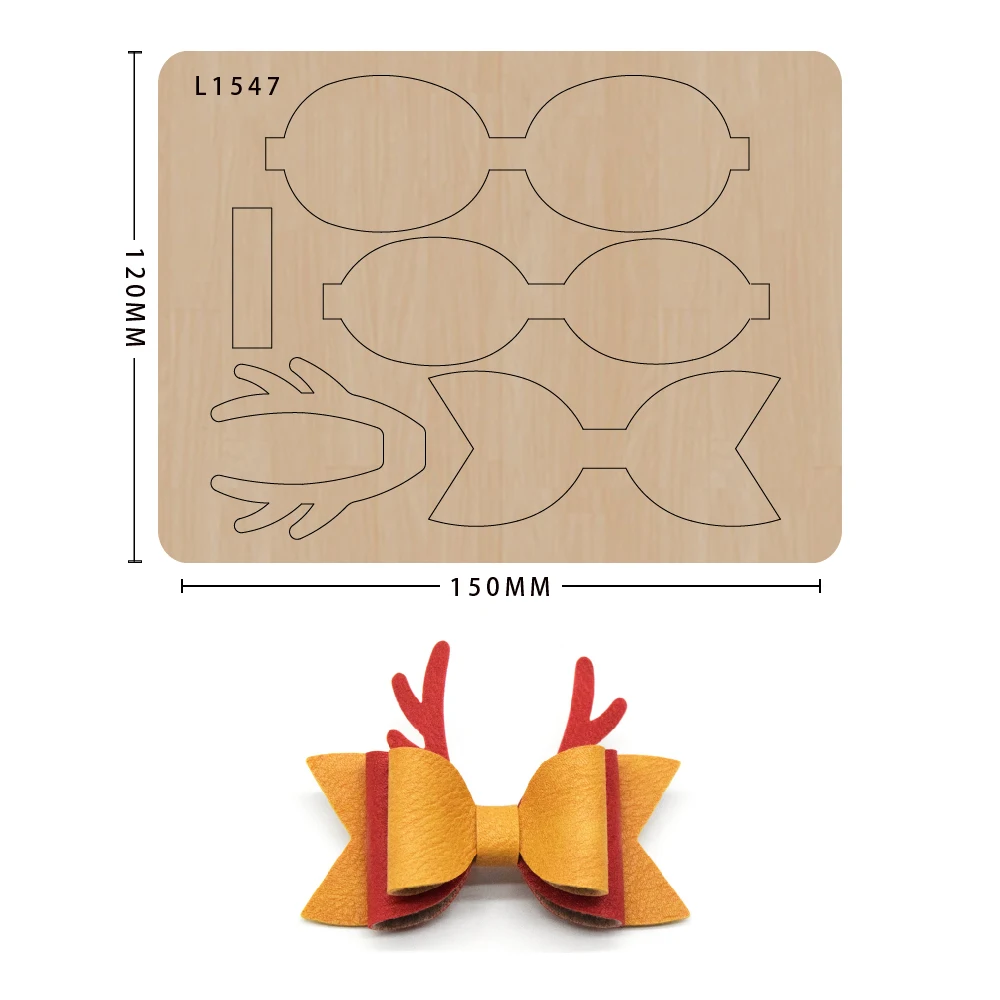 DIY Craft Bow Wood Cutting Dies, Non-woven Cut, Suitable for Common Big Shot and  Machines