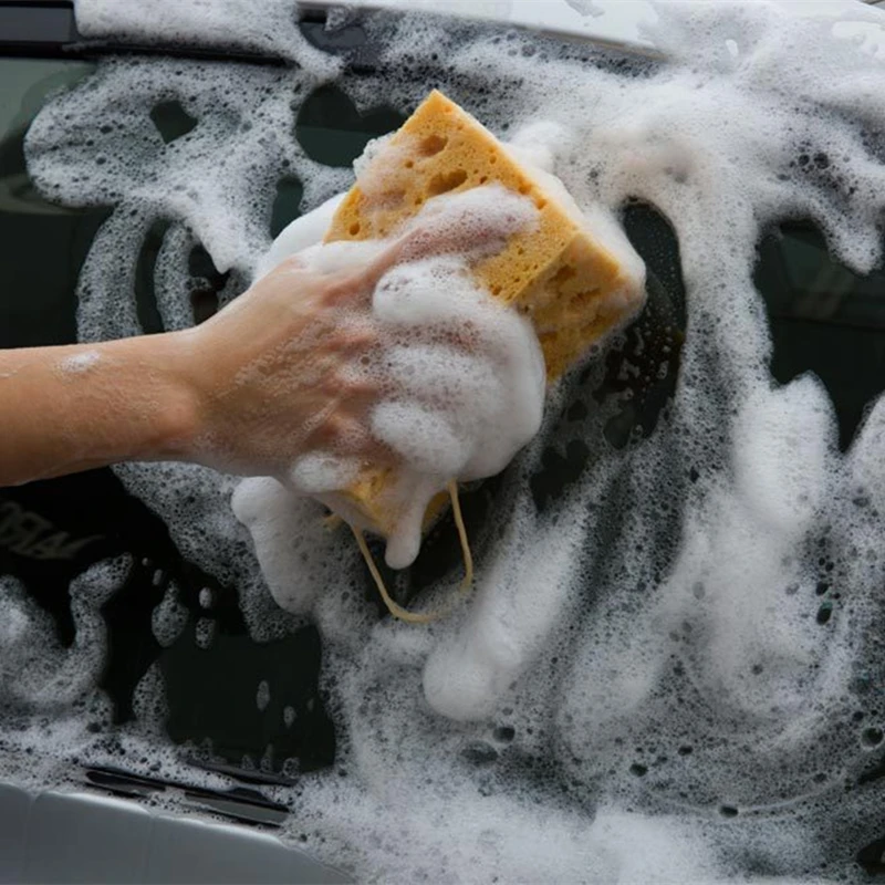 Car Wash Sponge Extra Large Cleaning Honeycomb Coral Car Yellow Thick Soft Sponge Block Car Supplie Auto Wash Tools Absorbent