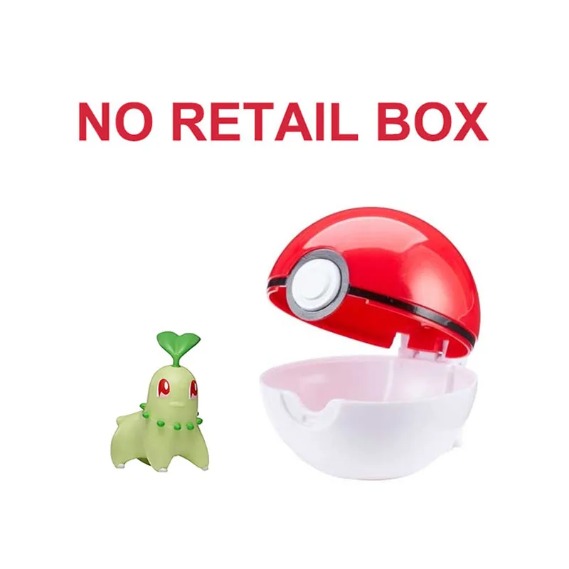 Anime Squirtle Pikachus Piplup Mimikyu Chikorita Eevee Charmander Cilp n Go Pokeball pokemon Action Figure bambole giocattoli regalo per bambini