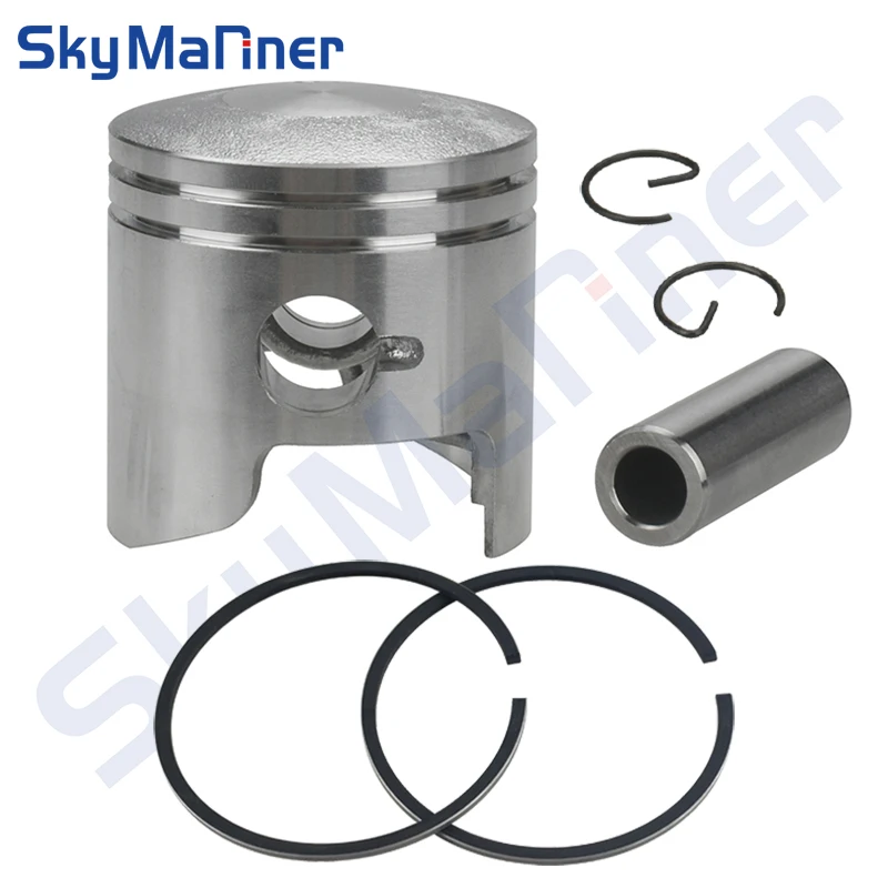 3B2-00001 Piston Kit Std For Tohatsu Nissan Outboard 9.8HP 8HP 50MM 2T  Piston Kit - STD Outboard Engine MERCURY 6HP 3B2-00001-0