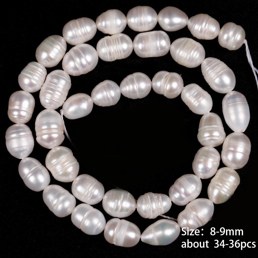 NONE Natural Freshwater Baroque Pearl Loose White 7-8mm 8