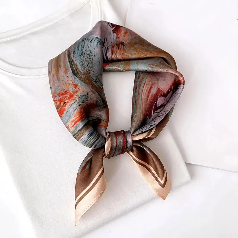 Pañuelo de seda 100% para mujer, bufanda cuadrada, pañuelo de morera, diadema de lujo de alta calidad, chales Hijab, nueva moda de primavera