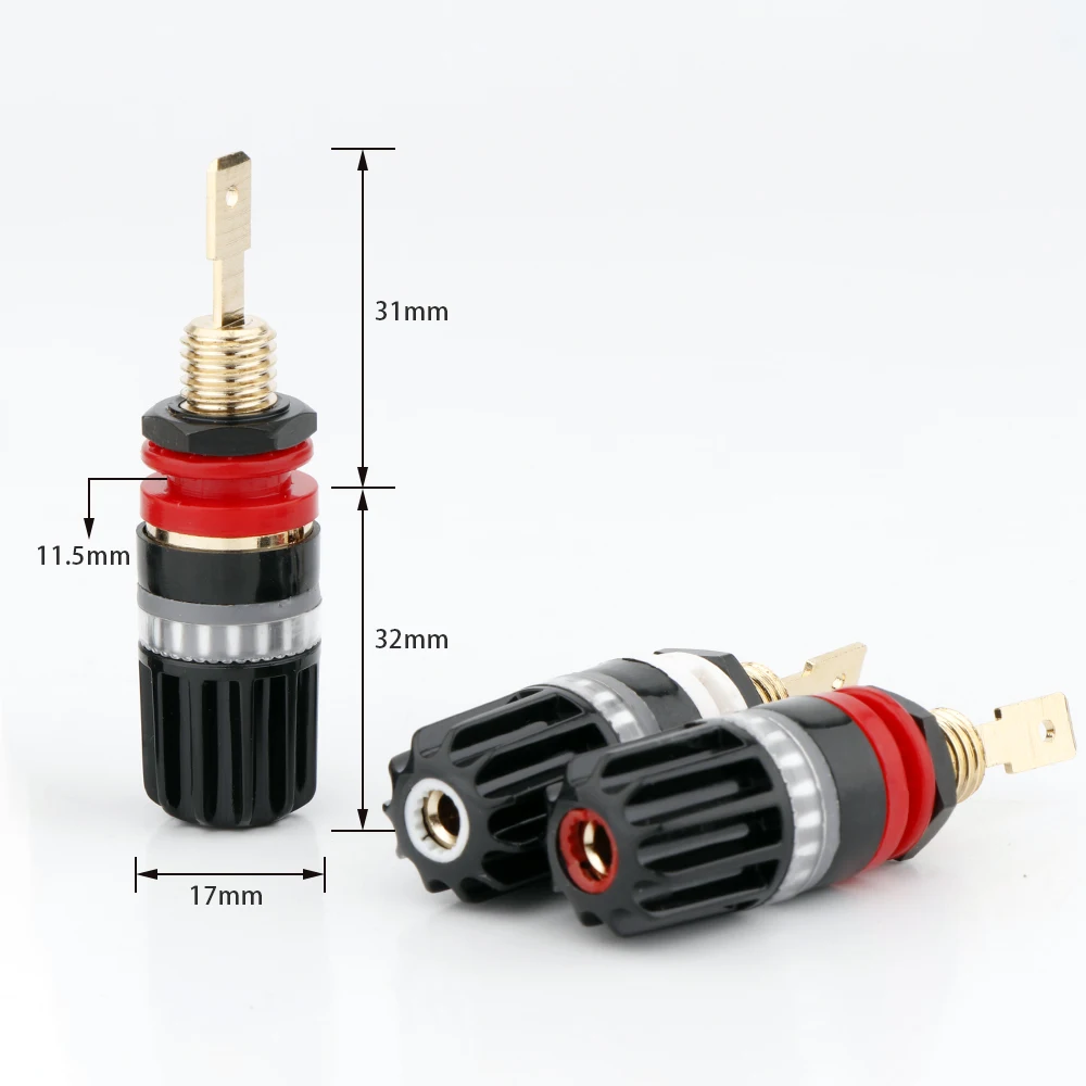 4 шт., соединительный разъем для динамика, разъем для динамика, адаптер для аудиоразъема для Hi-Fi усилителя