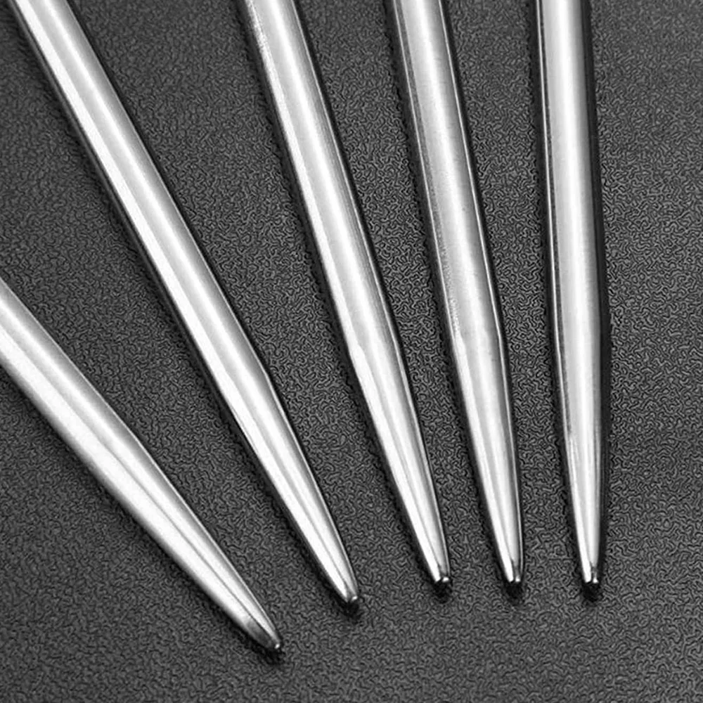 Aiguilles à tricoter en acier inoxydable, 22 pièces, 2mm-8mm, ensembles de crochets droits à pointe unique, 25/35cm, aiguilles à tricoter pour pull