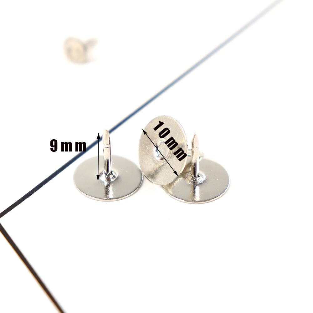 50set/lot Base Pins Gold Silver Copper Brooch Base Holder Metal  DIY Jewelry Brooch Pins Badge Holder Making Findings