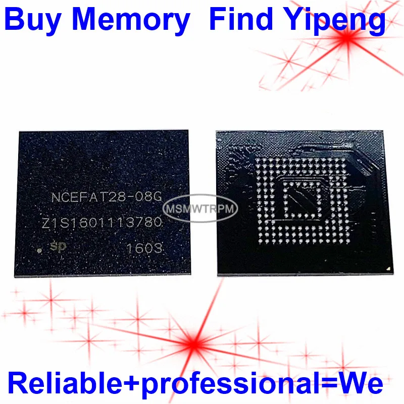 

NCEFAT28-08G 153FBGA EMMC 8GB FLASH MEMORY NCEFAT28