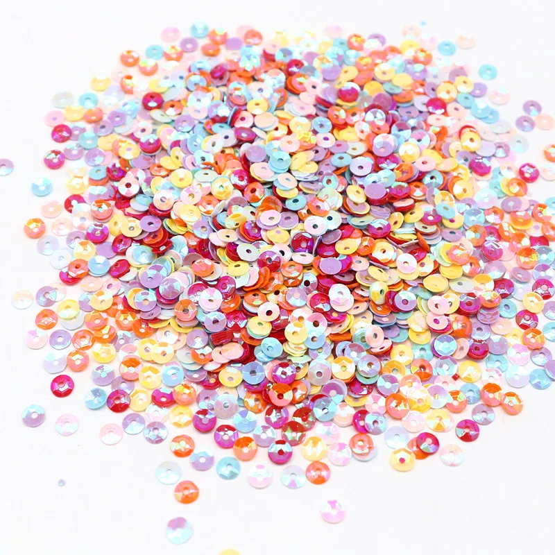 20g Color 4mm5mm Series Concave Loose Sequins for Embroidery, Hand-Sewn Wedding DIY Crafts Clothing Accessories Beaded Pieces