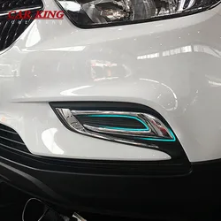 For Buick Encore 2016 17 2018 2019 ABS Chrome Accessories Car Front and Rear Fog Lamp Light Frame Trim Sticker Decoration Cover