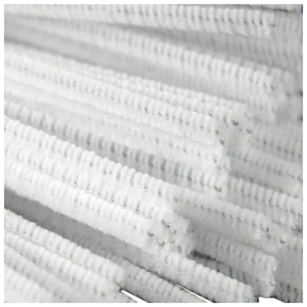 100 Pcs 30cm creation pipe cleaners, white