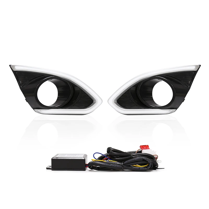 Voor Chevrolet Spark Chevy 2013 2014 2015 DRL Daglicht Dagrijverlichting Mistlamp Bumper f Dual Richtingaanwijzer Geel Wit