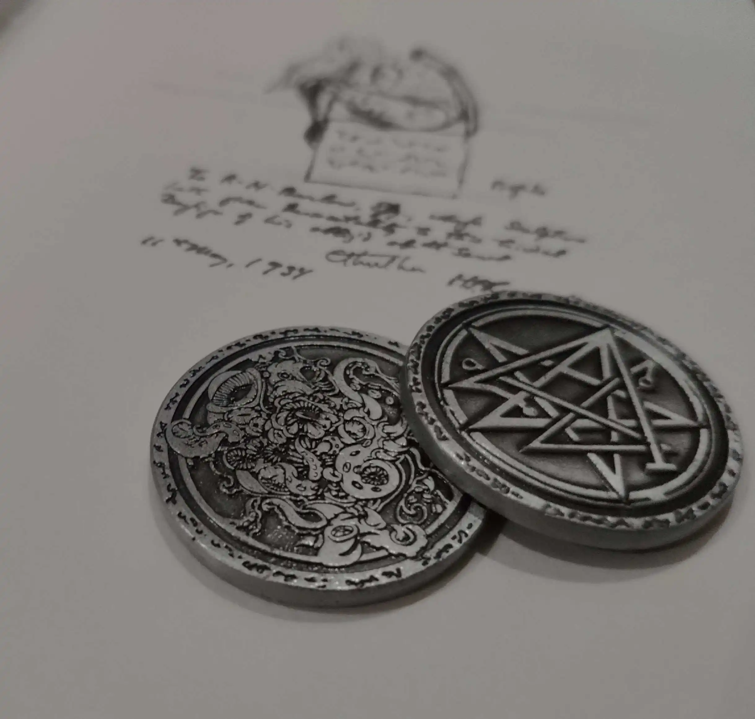 Cthulhu Hastur Nyarlathotep Yog-Sothoth Coins Cthulhu Mythos Young  Metal Coin Limited Version Accessory