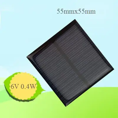 ALLMEJORES Solar panel 6V 0.4W mini epoxy solar panel battery diy solar kits 45mm x45mm  5pcs/Lot